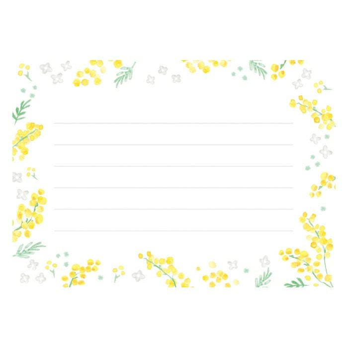 お手紙美人 ﾐﾓｻﾞと白い花