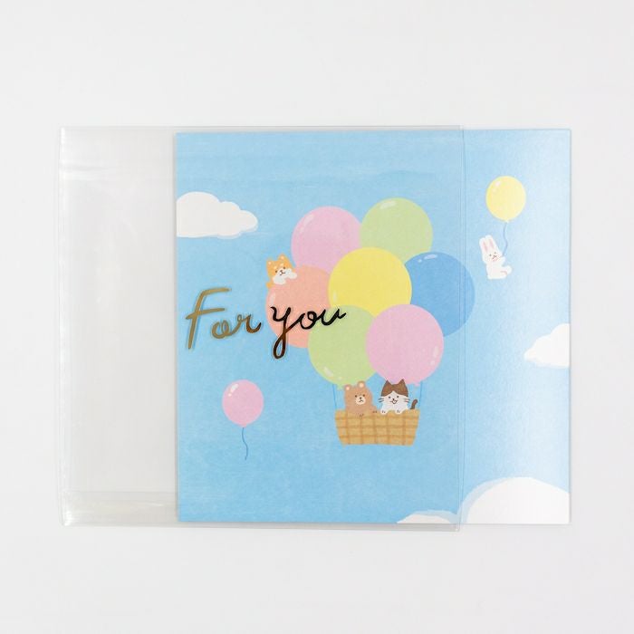 二つ折り色紙 ﾊﾞﾙｰﾝ