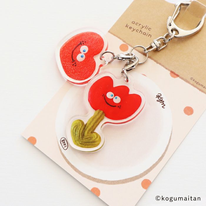 ｱｸﾘﾙ2連ｷｰﾎﾙﾀﾞｰ ﾁｭｰﾘｰ こぐまいたん