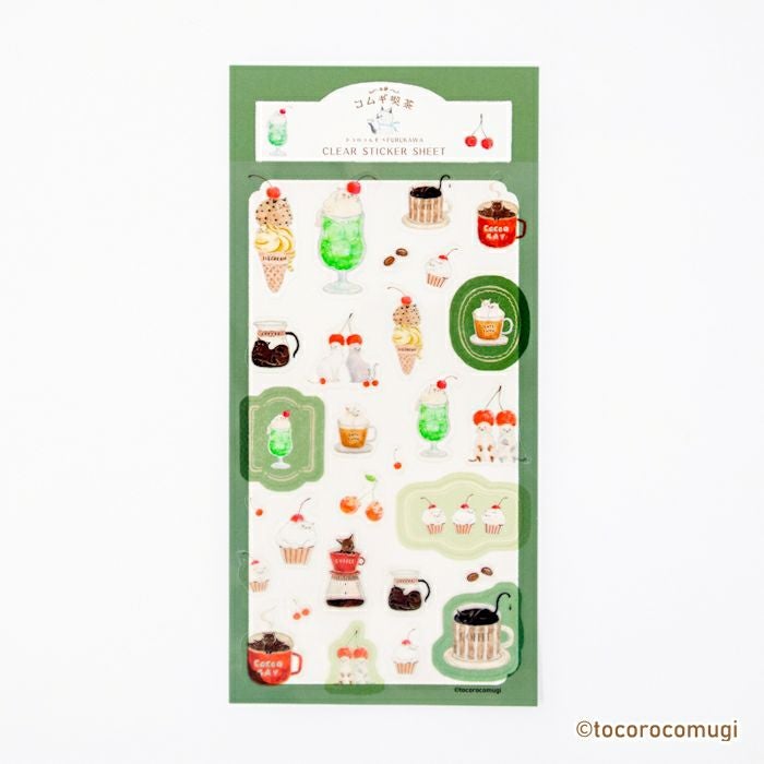 透明ｼｰﾙｼｰﾄ 喫茶 ﾄｺﾛｺﾑｷﾞ