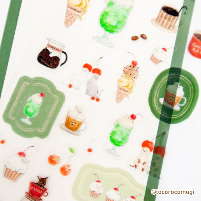 透明ｼｰﾙｼｰﾄ 喫茶 ﾄｺﾛｺﾑｷﾞ