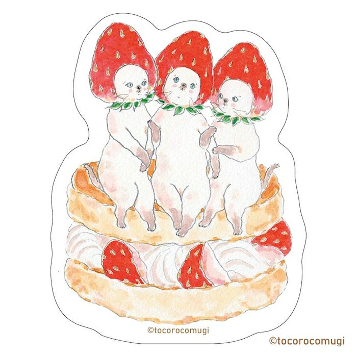 ｽﾃｯｶｰ3柄ｾｯﾄ ｽﾄﾛﾍﾞﾘｰ ﾄｺﾛｺﾑｷﾞ