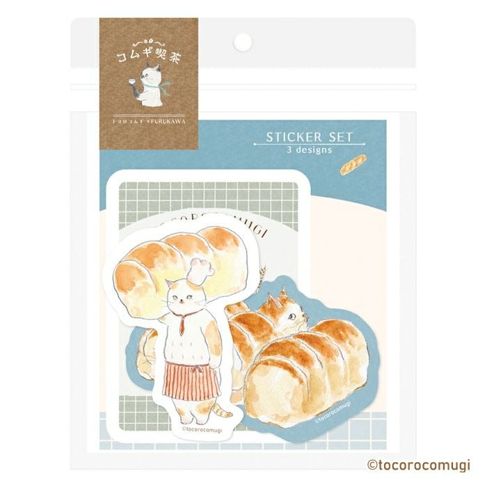 ｽﾃｯｶｰ3柄ｾｯﾄ ﾌﾞﾚｯﾄﾞ ﾄｺﾛｺﾑｷﾞ