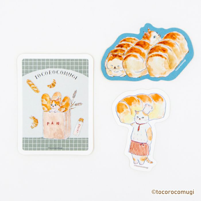 ｽﾃｯｶｰ3柄ｾｯﾄ ﾌﾞﾚｯﾄﾞ ﾄｺﾛｺﾑｷﾞ