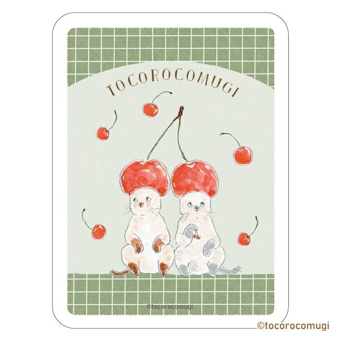 ｽﾃｯｶｰ3柄ｾｯﾄ 喫茶 ﾄｺﾛｺﾑｷﾞ