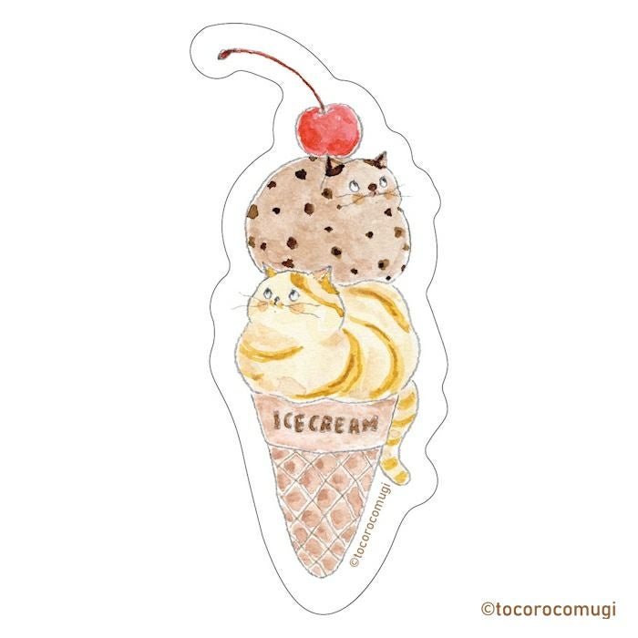 ｽﾃｯｶｰ3柄ｾｯﾄ 喫茶 ﾄｺﾛｺﾑｷﾞ