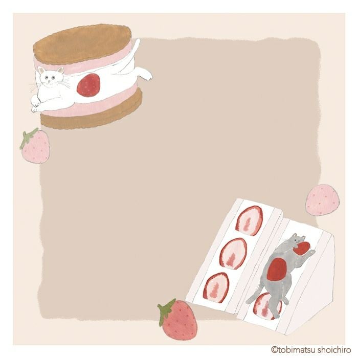 おりがみﾒﾓ いちごｽｲｰﾂ ﾄﾋﾞﾏﾂｼｮｳｲﾁﾛｳ