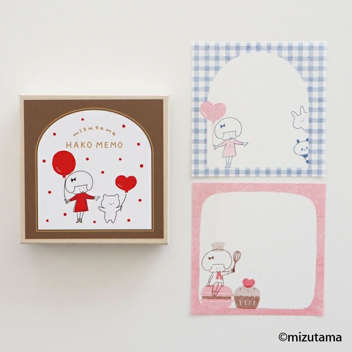 ｵﾝﾗｲﾝ限定 HAKO MEMO mizutama ﾊｰﾄとお菓子 | 古川紙工公式オンライン