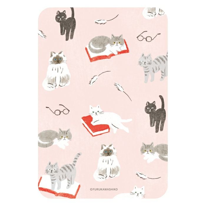 文庫ｻｲｽﾞｸﾘｱﾌﾞｯｸﾏｰｸ 本とねこ HONTOWATASHI | 古川紙工公式オンライン
