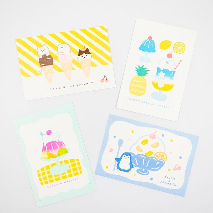 ﾚﾄﾛ印刷ﾎﾟｽﾄｶｰﾄﾞ ｾﾞﾘｰにゃんこ お菓子などうぶつ工房 | 古川紙工公式