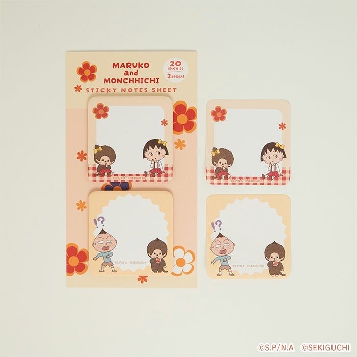 付箋（2P） まる子+ﾓﾝﾁｯﾁA