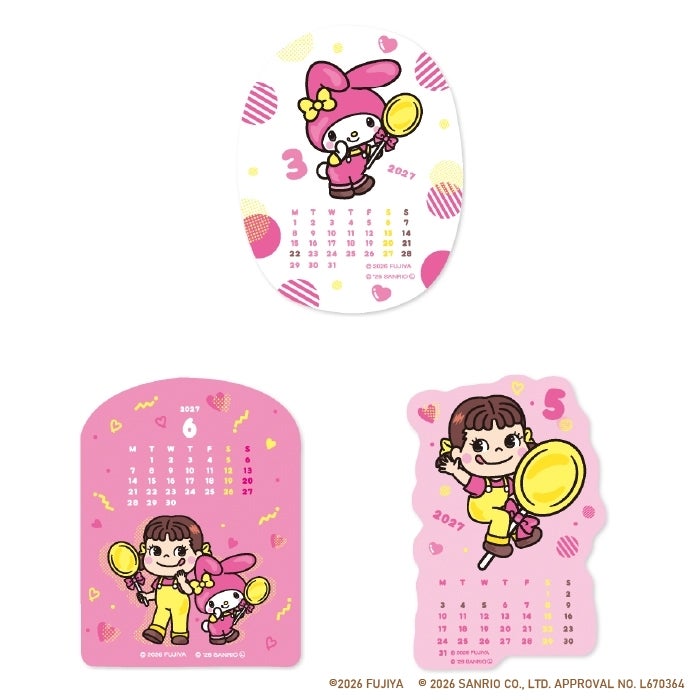 ｼｰﾙｶﾚﾝﾀﾞｰ PEKO×MY MELODY 2027