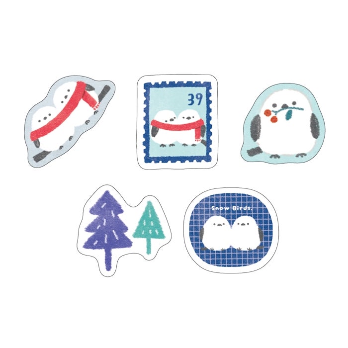 和紙ﾌﾚｰｸｼｰﾙ 雪とことり