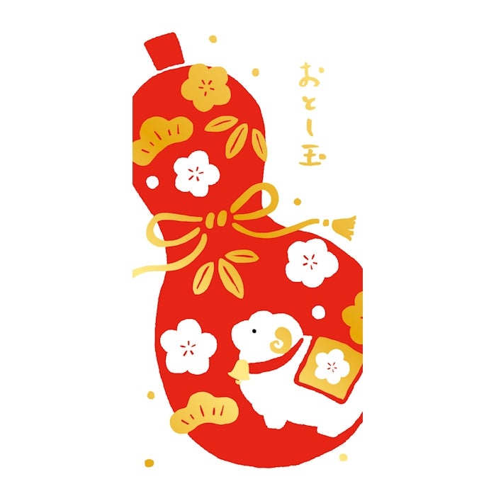 お年玉のし袋M 箔 ひょうたん未